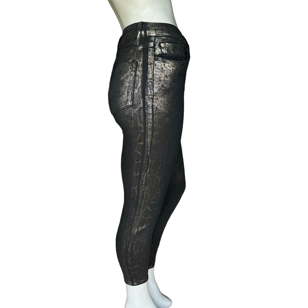 All Saints Miller Snakeskin Print Metallic Foil Grunge Jeans Size 25 - Picture 5 of 12